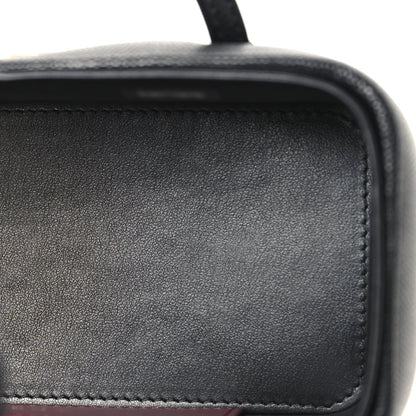 Shiny Caviar Preppy Coco Long Vanity With Strap Black