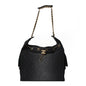 Washed Denim Quilted Medium Chanel 25 Handbag Black