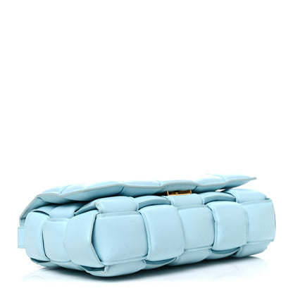 Nappa Maxi Intreccio Padded Cassette Crossbody Bag Ice