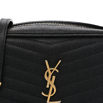 Grain De Poudre Matelasse Monogram Mini Lou Camera Bag Black