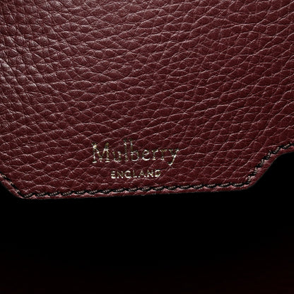 Small Classic Grain Bayswater Tote Burgundy Oxford Blue