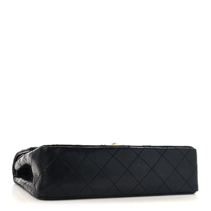 Lambskin Quilted Small Double Flap Black