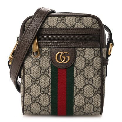 GG Supreme Monogram Web Mini Ophidia Messenger Brown