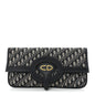 Oblique Fold Over Clutch Blue