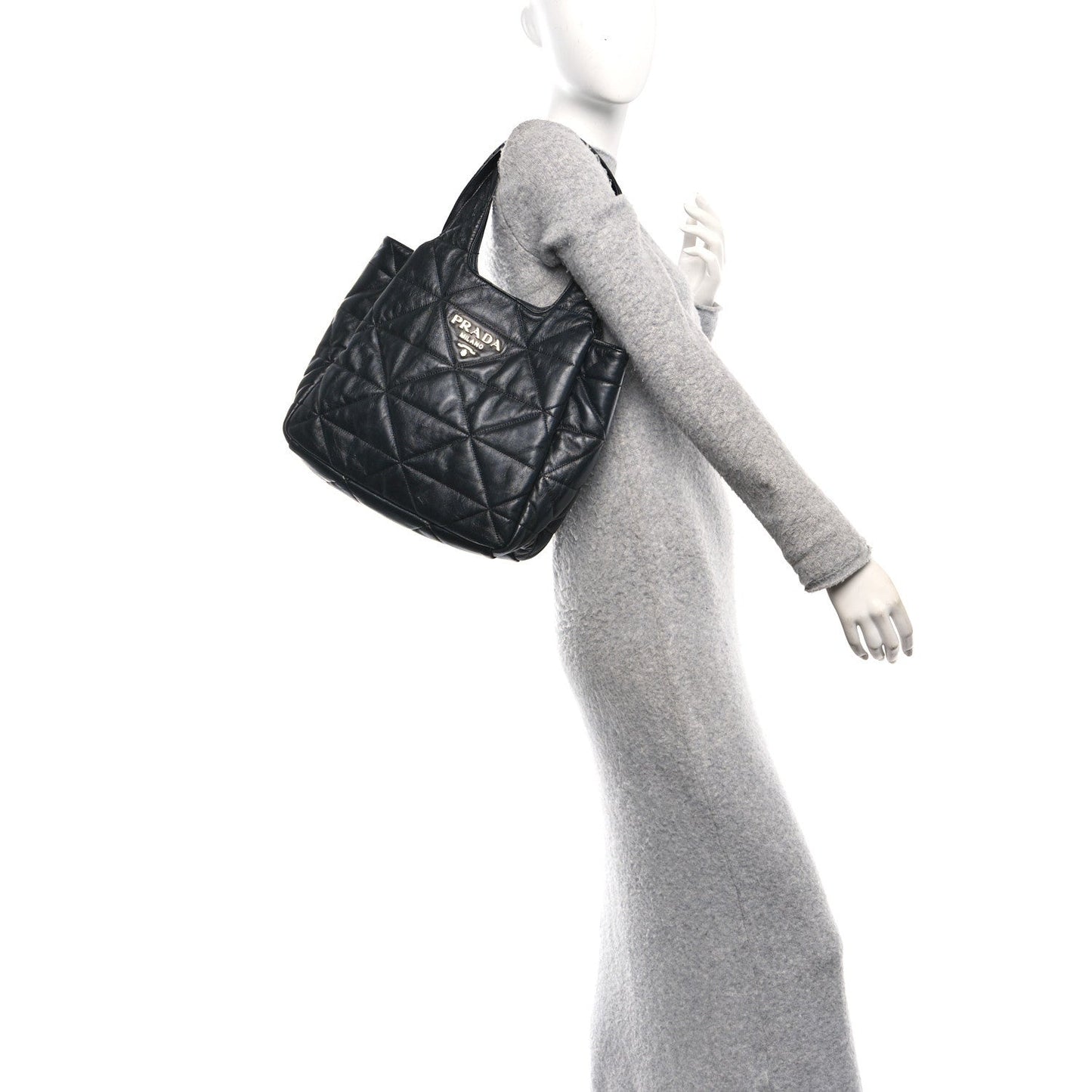 Nappa Quilted Medium Dynamique Tote Black