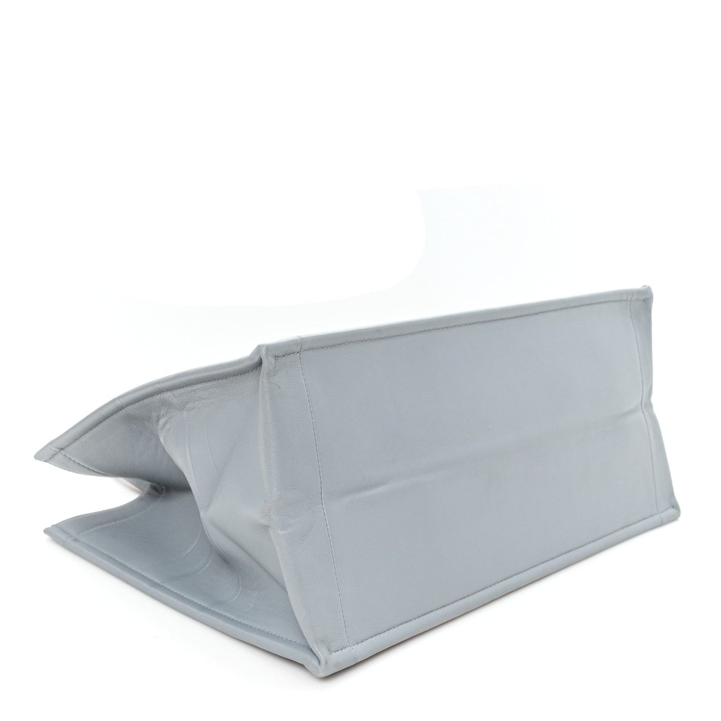 Calfskin Embossed Medium Book Tote Grey