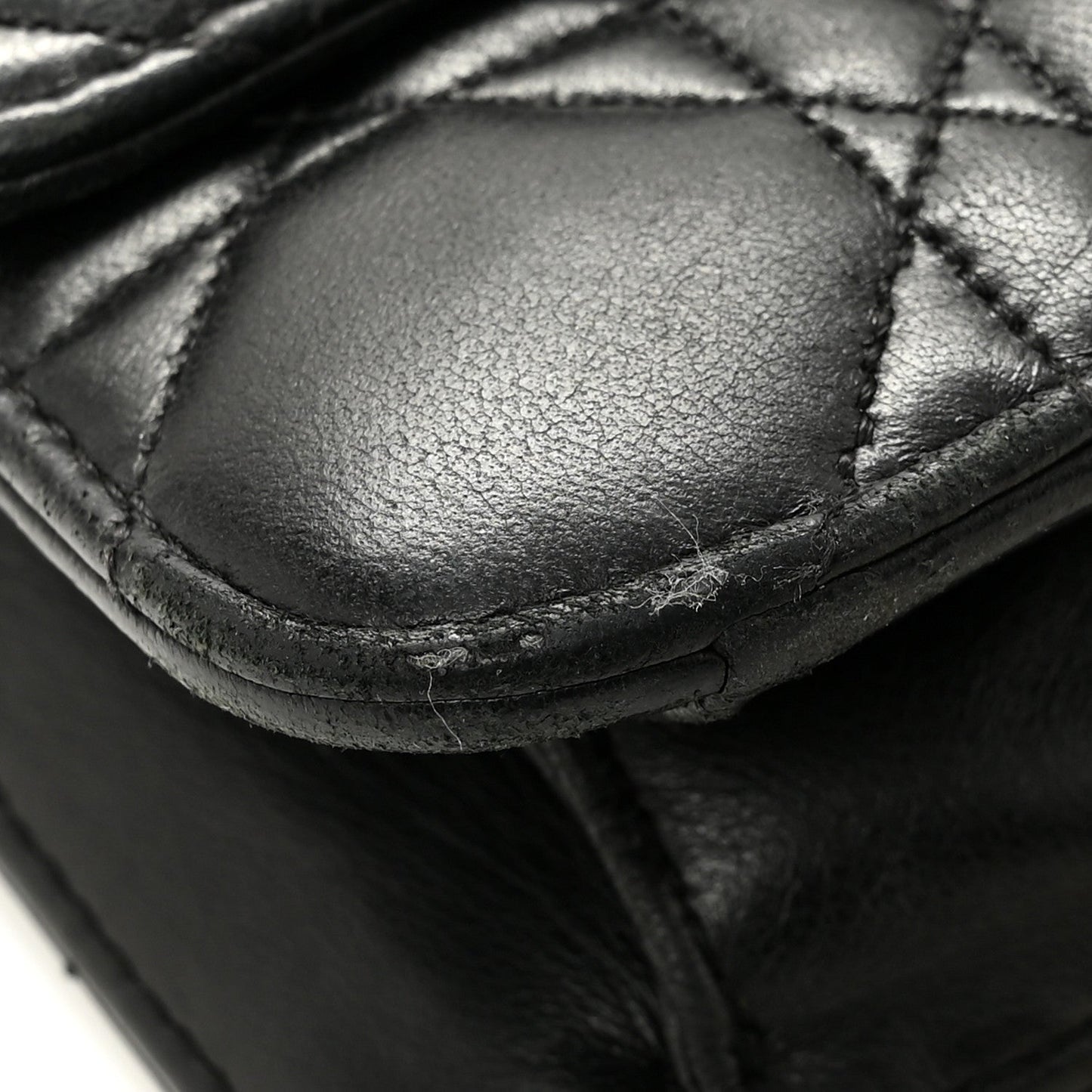 Lambskin Cannage Miss Dior Promenade Pouch Black