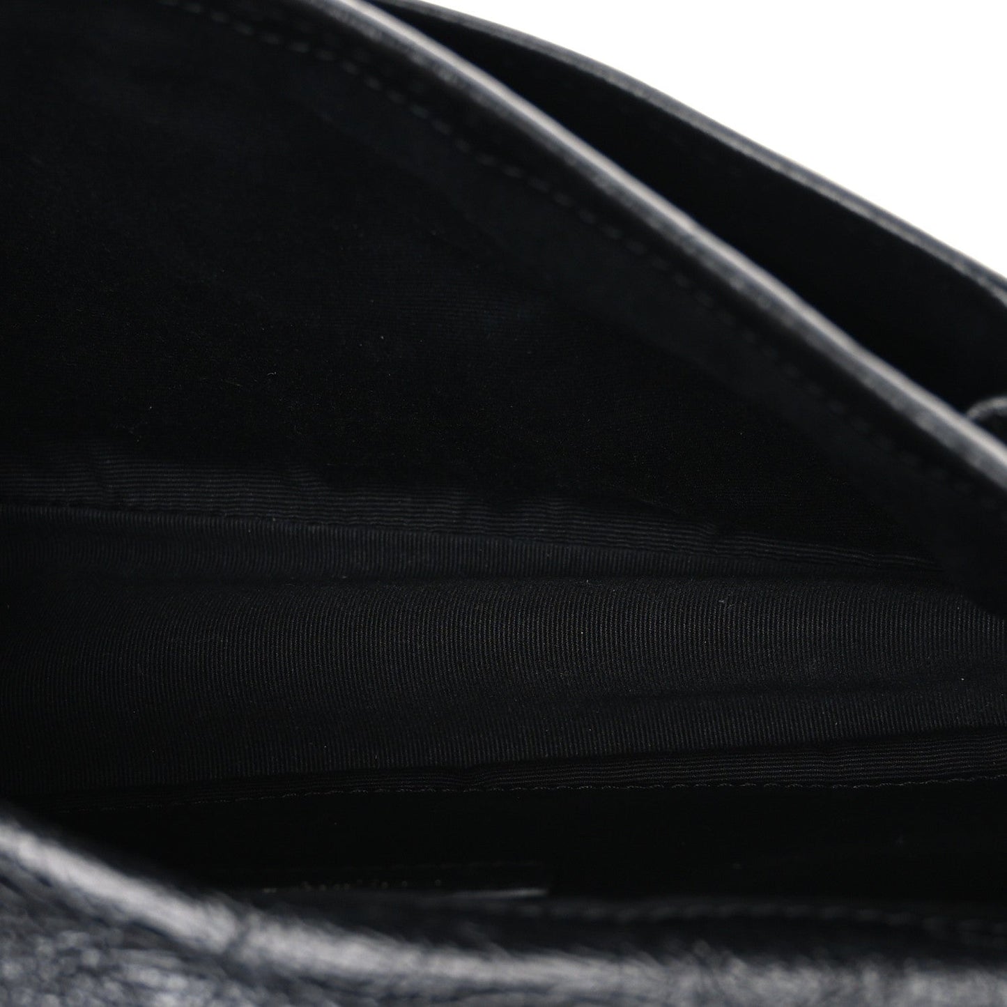 Crinkled Calfskin Matelasse Monogram Baby Niki Chain Satchel Black