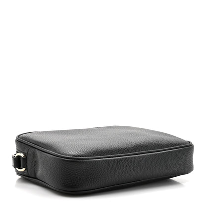 Pebbled Calfskin Shoulder Bag  Black