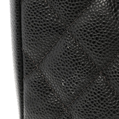 Caviar Quilted Grand Shopping Tote GST Black
