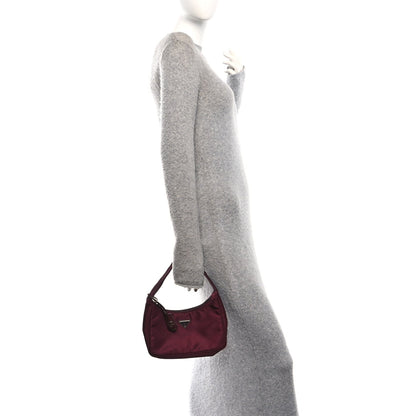 Tessuto Nylon Saffiano Mini Re-Edition 2005 Bag Bordeaux