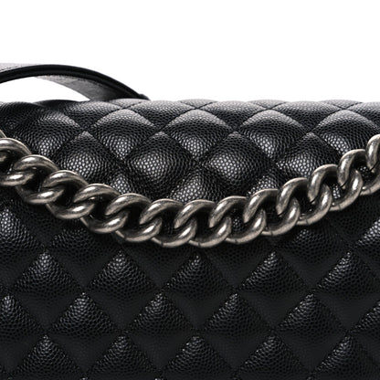 Caviar Quilted New Medium Boy Flap Black