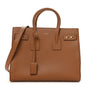 Grained Calfskin Small Sac De Jour Saddle Brown