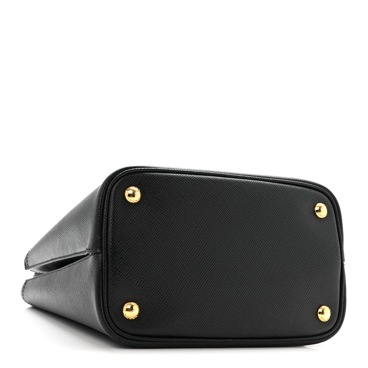 Saffiano Cuir Medium Panier Bucket Bag Black Fuoco