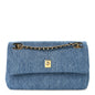 Denim Quilted Eyes On You Flap Blue