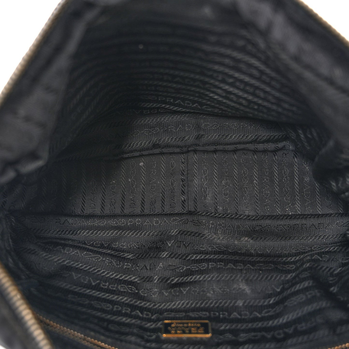 Nylon Saffiano Small Top Handle Bag Black