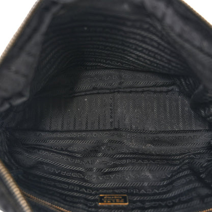 Nylon Saffiano Small Top Handle Bag Black