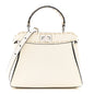 Cuoio Romano Snakeskin Selleria Mini Peekaboo Iconic Satchel White Stone