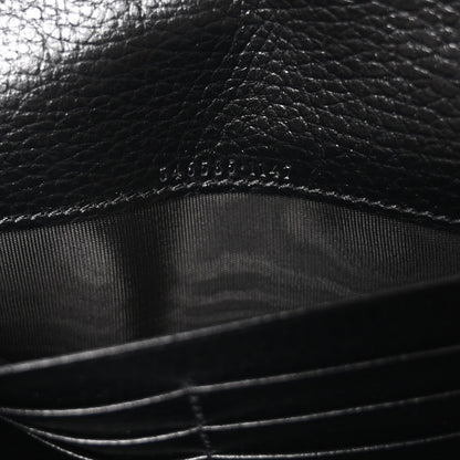 Dollar Calfskin GG Supreme Monogram Petite GG Marmont Wallet Chain Bag Black Beige Ebony