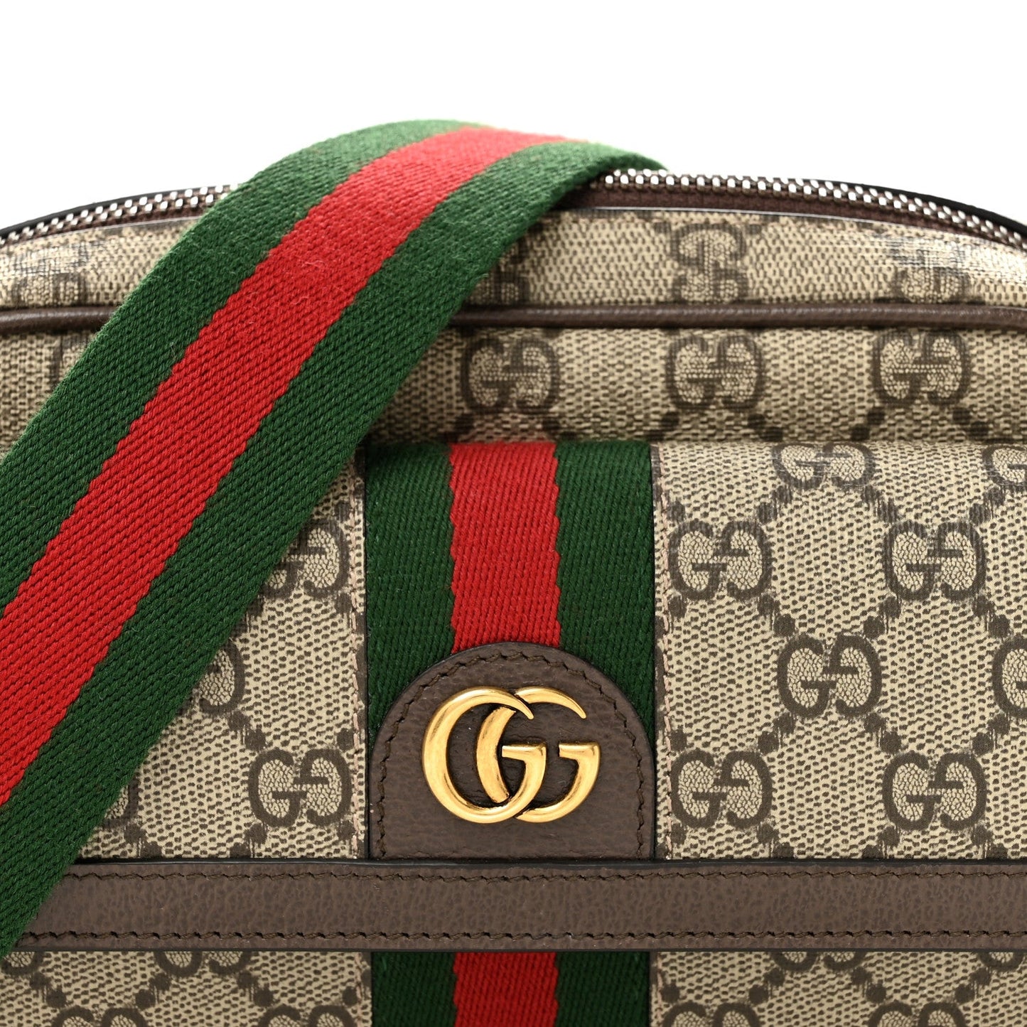 GG Supreme Monogram Web Mini Ophidia Bag Beige Ebony