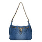 Washed Denim Quilted Mini Chanel 25 Handbag Blue