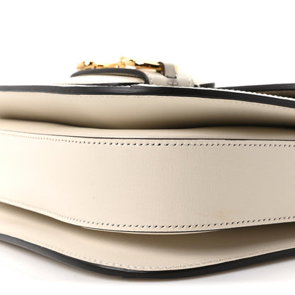GG Supreme Monogram Horsebit 1955 Shoulder Bag Beige Mystic White