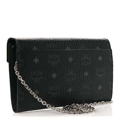 Visetos Medium Patricia Wallet On Chain Black