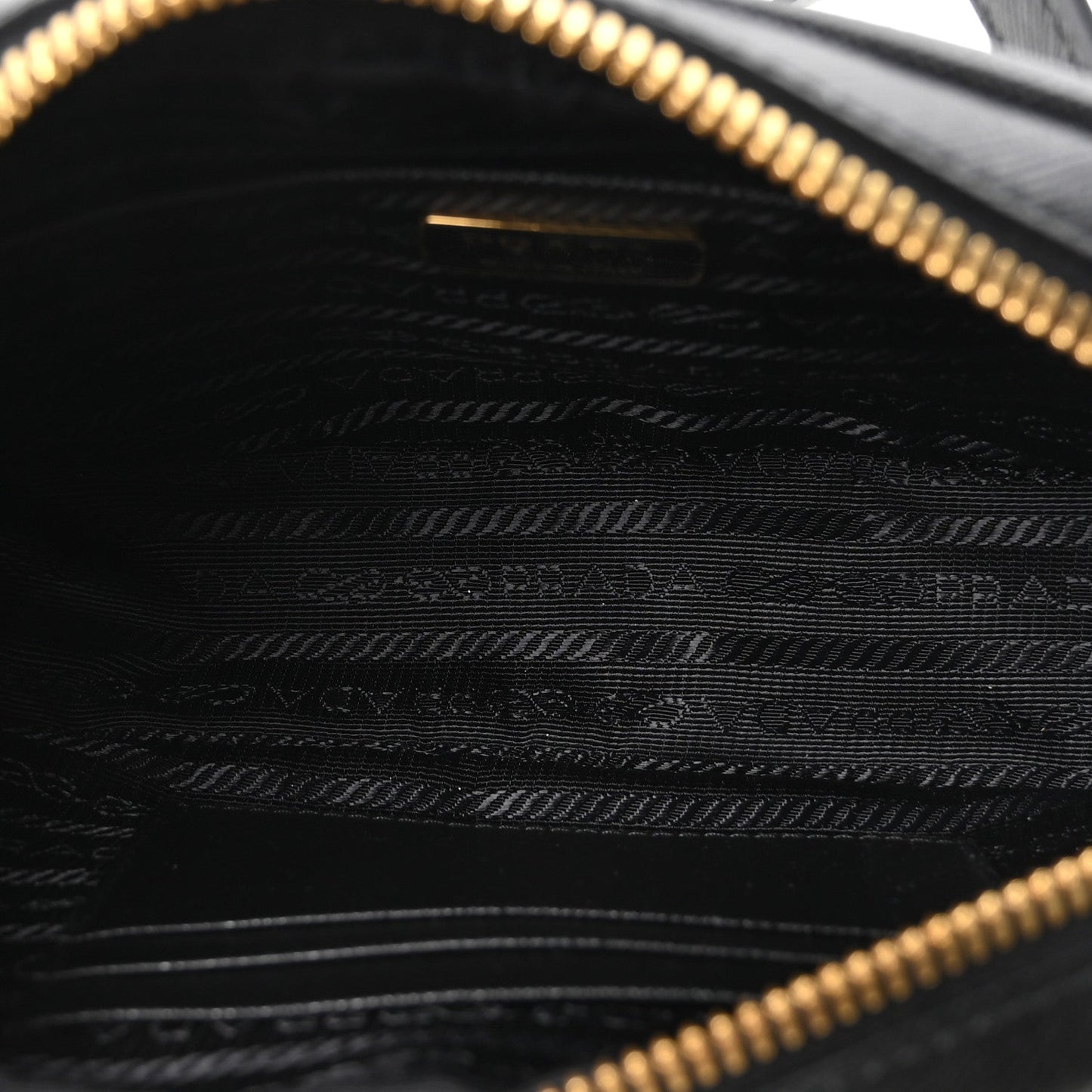 Saffiano Lux Metal Belt Bag Black