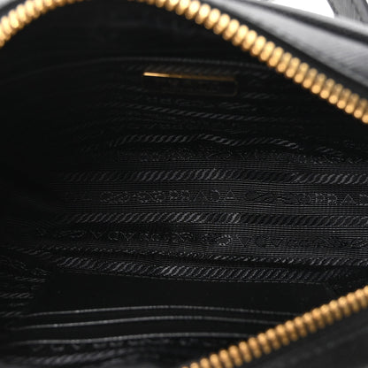 Saffiano Lux Metal Belt Bag Black