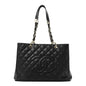 Caviar Quilted Grand Shopping Tote GST Black