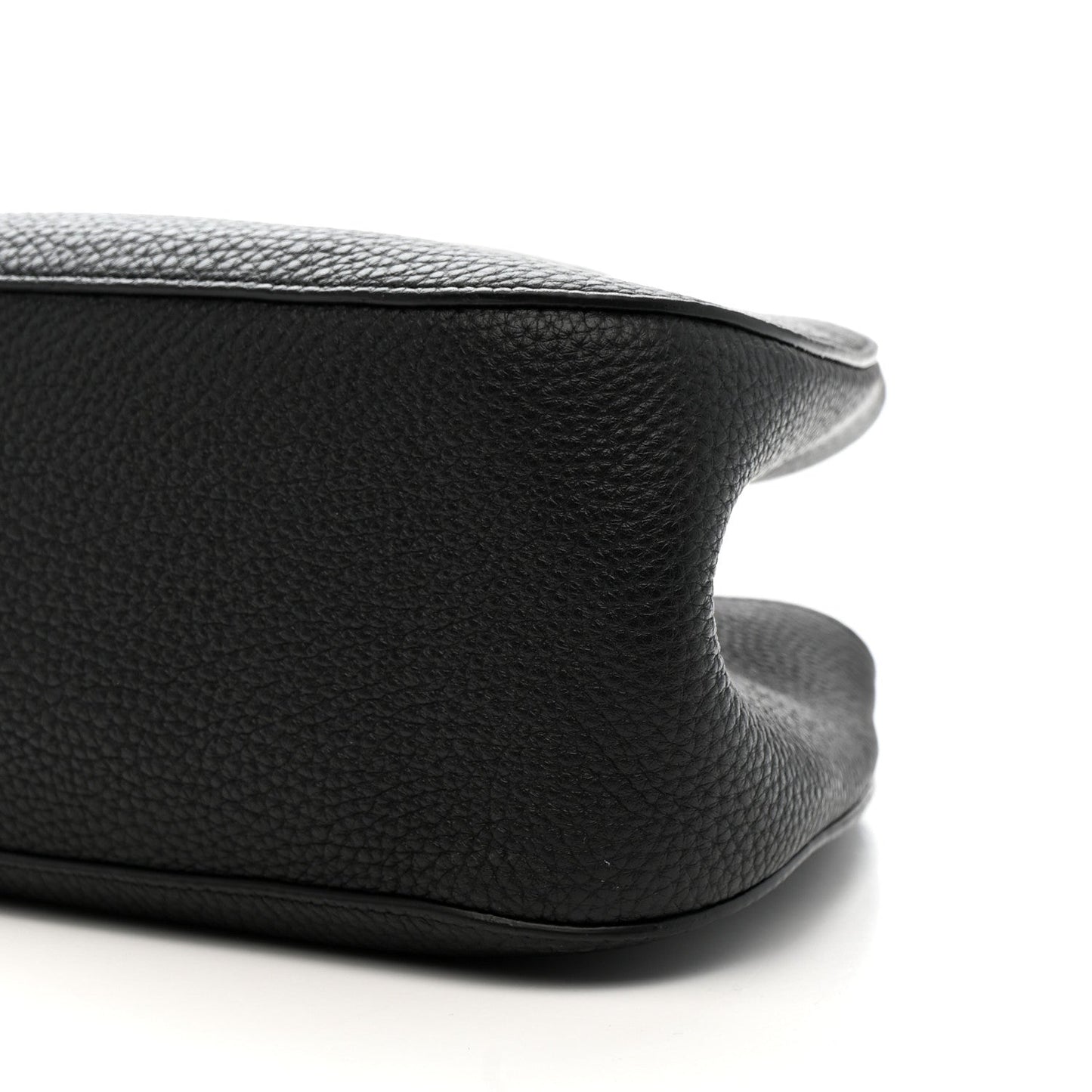 Grained Calfskin Alger Shoulder Bag Black