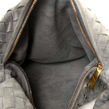 Suede Calfskin Intrecciato Teen Jodie Hobo Thunder