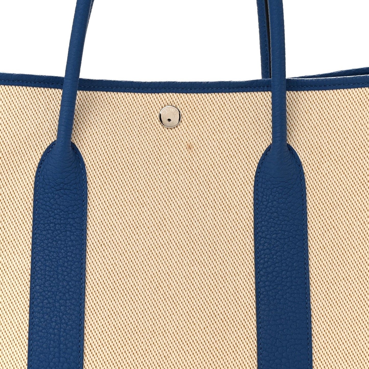Twill H Negonda Garden Party 36 MM Tote Ecru Desert Bleu France