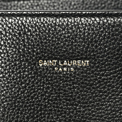 Grained Calfskin Small Supple Sac De Jour Black