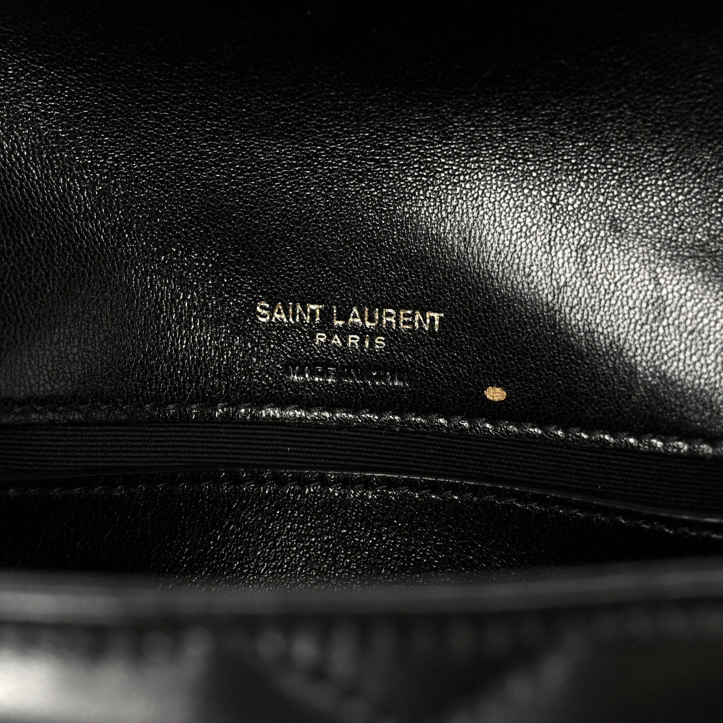 Lambskin Chevron Quilted Mini Loulou Black