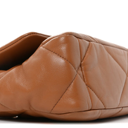 Lambskin Quilted Medium Chanel 19 Flap Brown