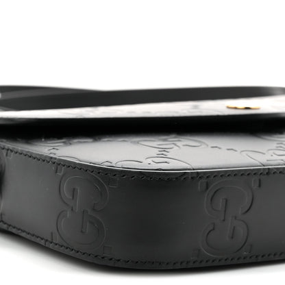 Gilbert Calfskin GG Super Mini Shoulder Bag Black