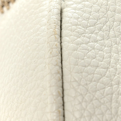 Grained Calfskin Palazzo Bowler White