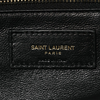 Lambskin Quilted Sade Puffer Envelope Clutch Black