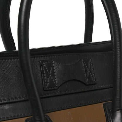 Satin Calfskin Suede Mini Tri-Color Luggage Olive