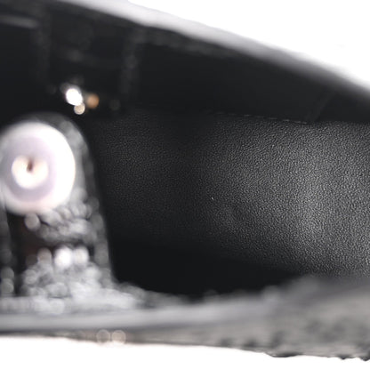 Snakeskin Crystal Mini T Bar Top Handle Black