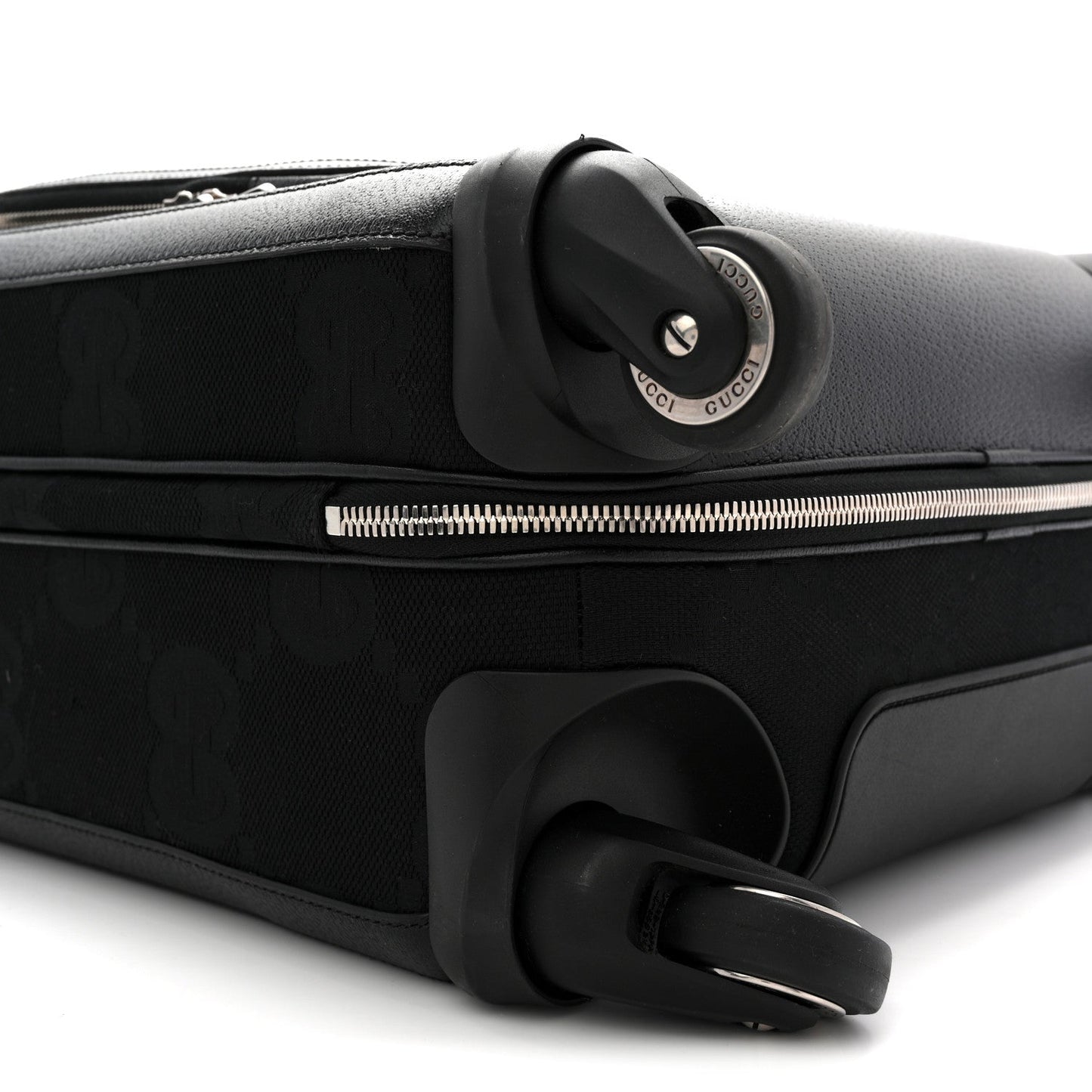 Monogram Jumbo GG Canvas Textured Calfskin Small Carry On Trolley Black
