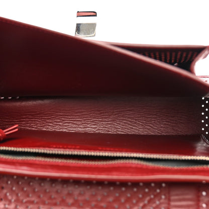 Lambskin Perforated Tiny PS1 Satchel Burgundy