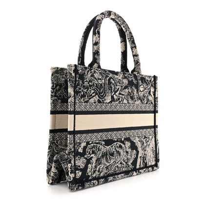 Canvas Embroidered Small Dioriviera Toile De Jouy Book Tote Blue