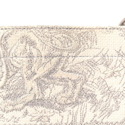 Canvas Embroidered Medium Dioriviera Toile De Jouy Book Tote Gray