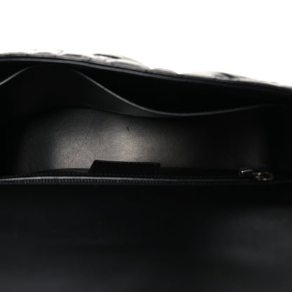 Calfskin Macrocannage Large Caro Bag Black