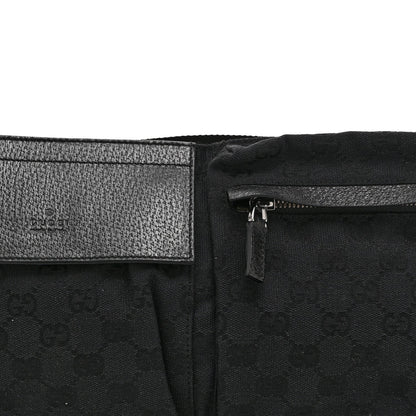 GG Monogram Double Pocket Belt Bag Black