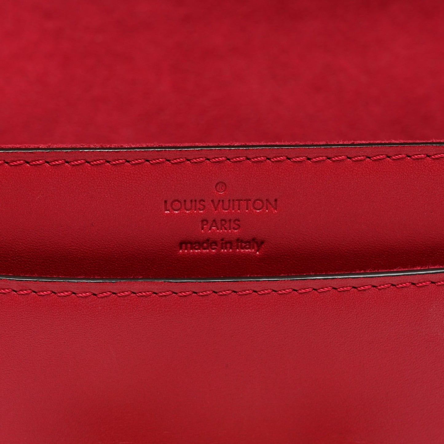 Calfskin Chain Louise MM Red