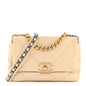 Lambskin Quilted Medium Chanel 19 Flap Beige