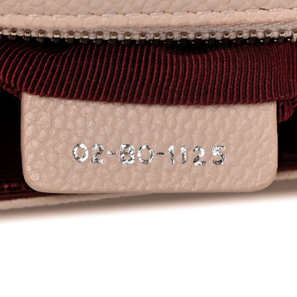 Grained Calfskin Medium Diorama Flap Bag Nude